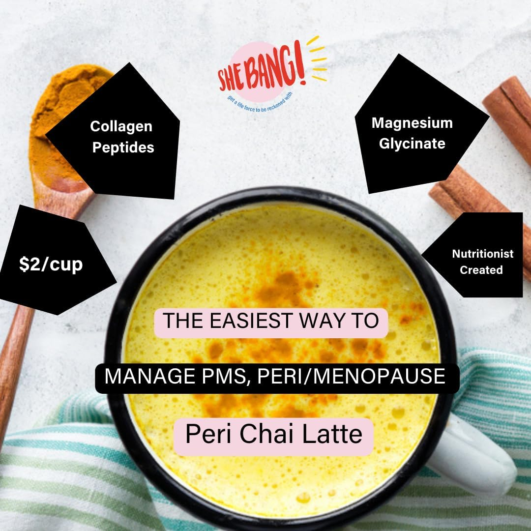 Shebang! Woman Peri Chai Latte with Magnesium and Collagen - Soothes and Nourishes Perimenopausal & Menopausal Women image number 4