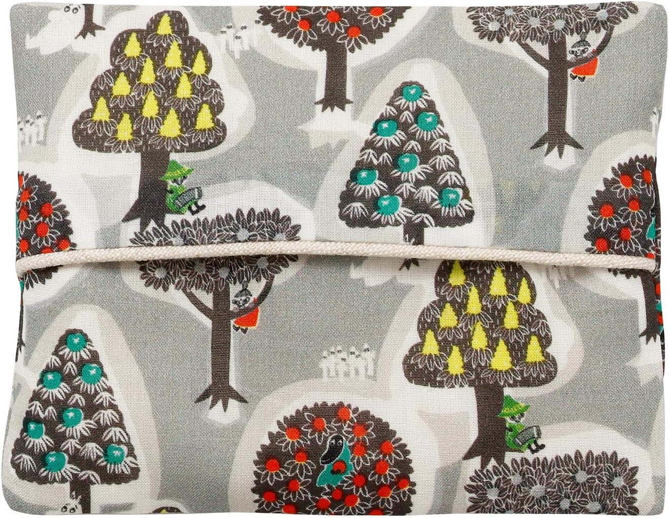 Quarter Report (Moomin) Moomin Pocket Tissue Case, Cloth Mobile Phone, Various Forest Cloud, Approx. W 4.9 X H 3.7 Inches (12.5 X 9.5 Cm), Made in Japan - Little Me Polka Dots Indigo image number 5