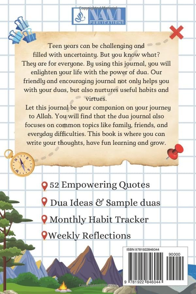 Dua Compass: a Dua Journal for Teen Girls with 52 Weeks of Encouraging Quotes from Qur'An and Hadith