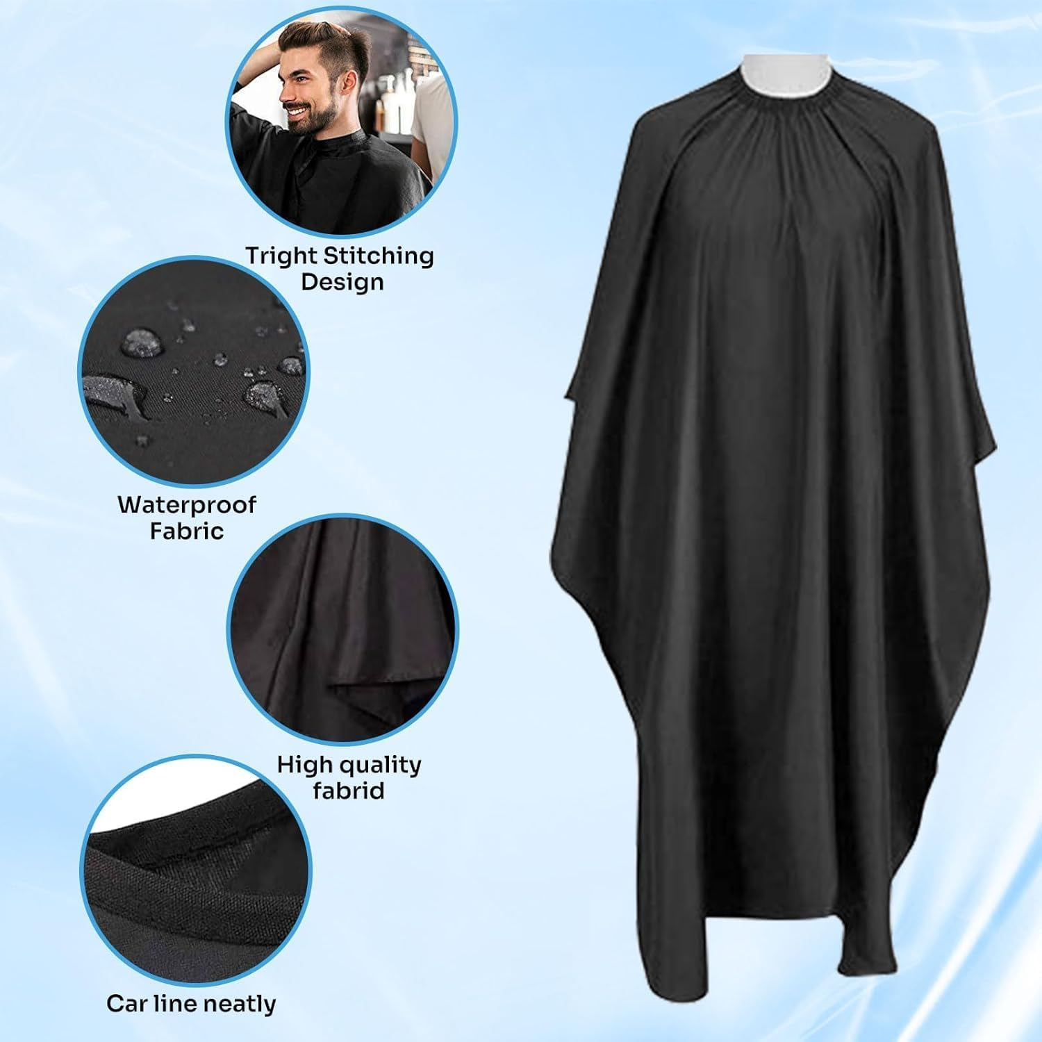 Professional Hair Cutting Scissors-15 Pcs Barber Thinning Scissors Hairdressing Shears Stainless Steel Barber Haircut Scissors Hair Cutting Kit with Cape Clips Comb Hair Band for Women, Men image number 4