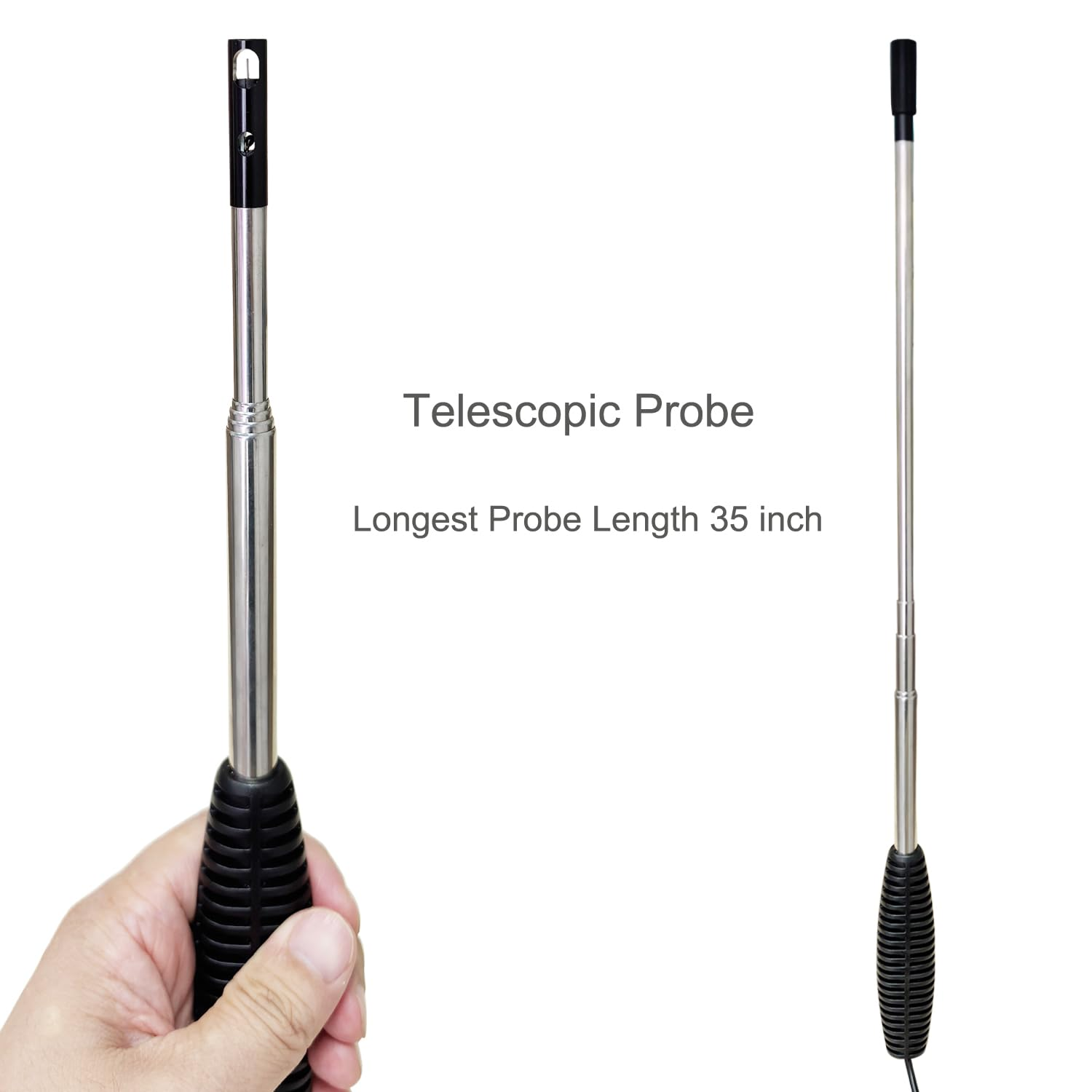 Professional Hot Wire Anemometer &ndash; Wind Speed Meter & Air Flow Measurement for HVAC, Measures CFM/CMM, Temperature (℃/℉), Ventilation Ducts, Fans | Auto-Off & Backlit LCD Display image number 6