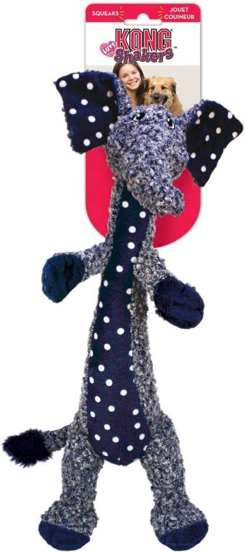 KONG - Shakers Luvs Elephant, Interactive Tug and Fetch Dog Toy - for Large Dogs image number 3