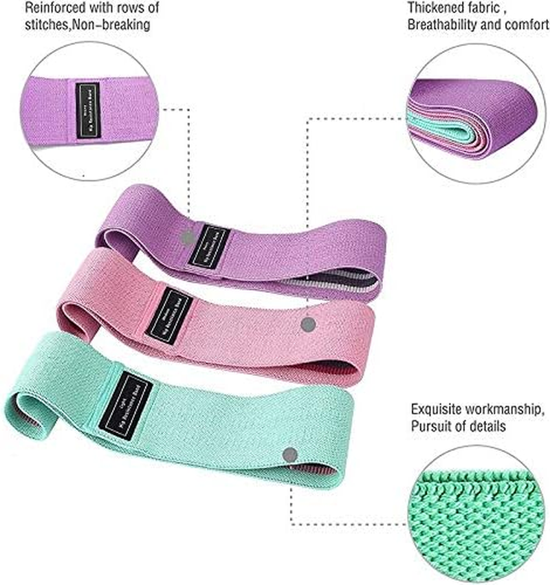 Boolavard Glute Fabric Resistance Hip Band for Legs and Butt Fabric Booty Bands for Women Men Exercise Heavy Thick Cloth Squat Band Circle image number 1