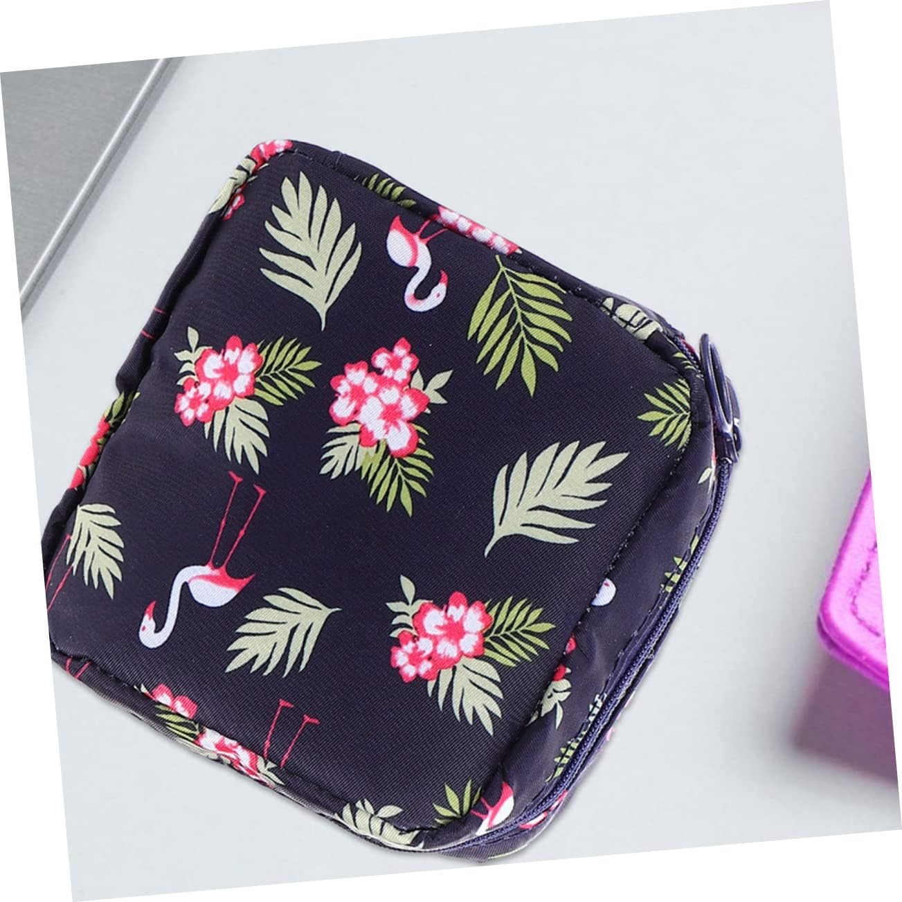 Healvian 2Pcs Sanitary Towel Bag Pouch for Women Travel Coin Purse Outdoor Sanitary Towel Pouch for Travel Carry Bag and Toiletries Storage Random Color image number 4