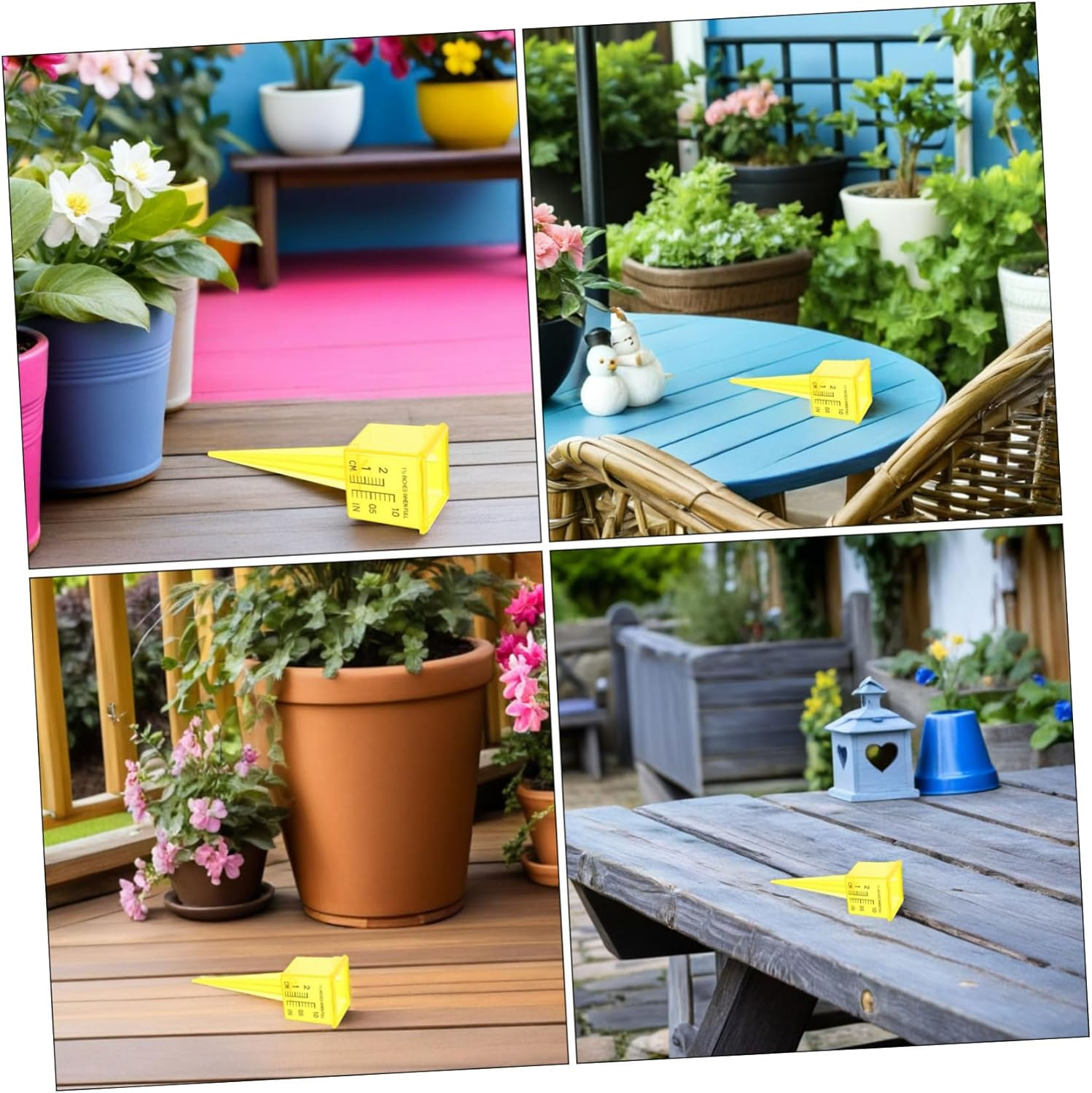 VANZACK 20Pcs Lawn Water Meter Water Gauge for Garden for Lawn Yellow image number 3