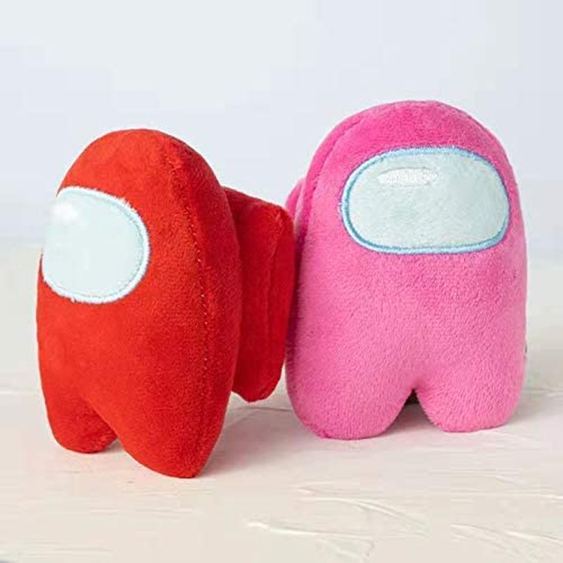 12 Pcs among Us Plush Soft Stuffed Toy Doll Game Figure Plushie Kids Toys with Music Kawaii Stuffed Doll Cute Red Small among Us Plushie image number 6