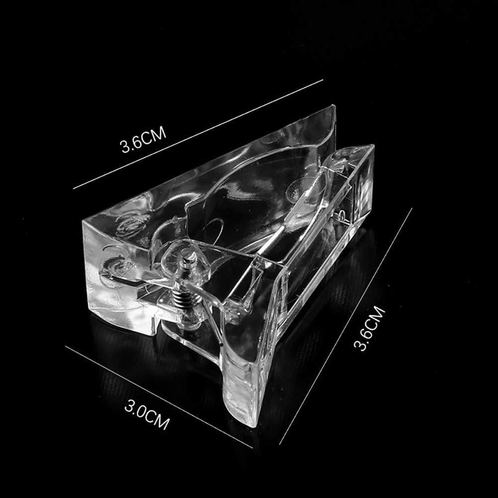 10 PCS Transparent Plastic Nail Tips Clip Finger Polygel Extension Kit Nail Arts Tool for Quick Building Polygel image number 1