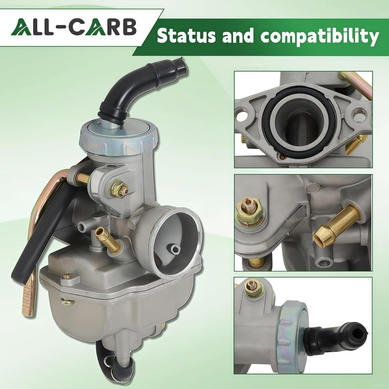 ALL-CARB Carburetor and Throttle Cable Replacement for Honda CRF80F XL70 SL70 XL75 XR80 XR80R Carb image number 5