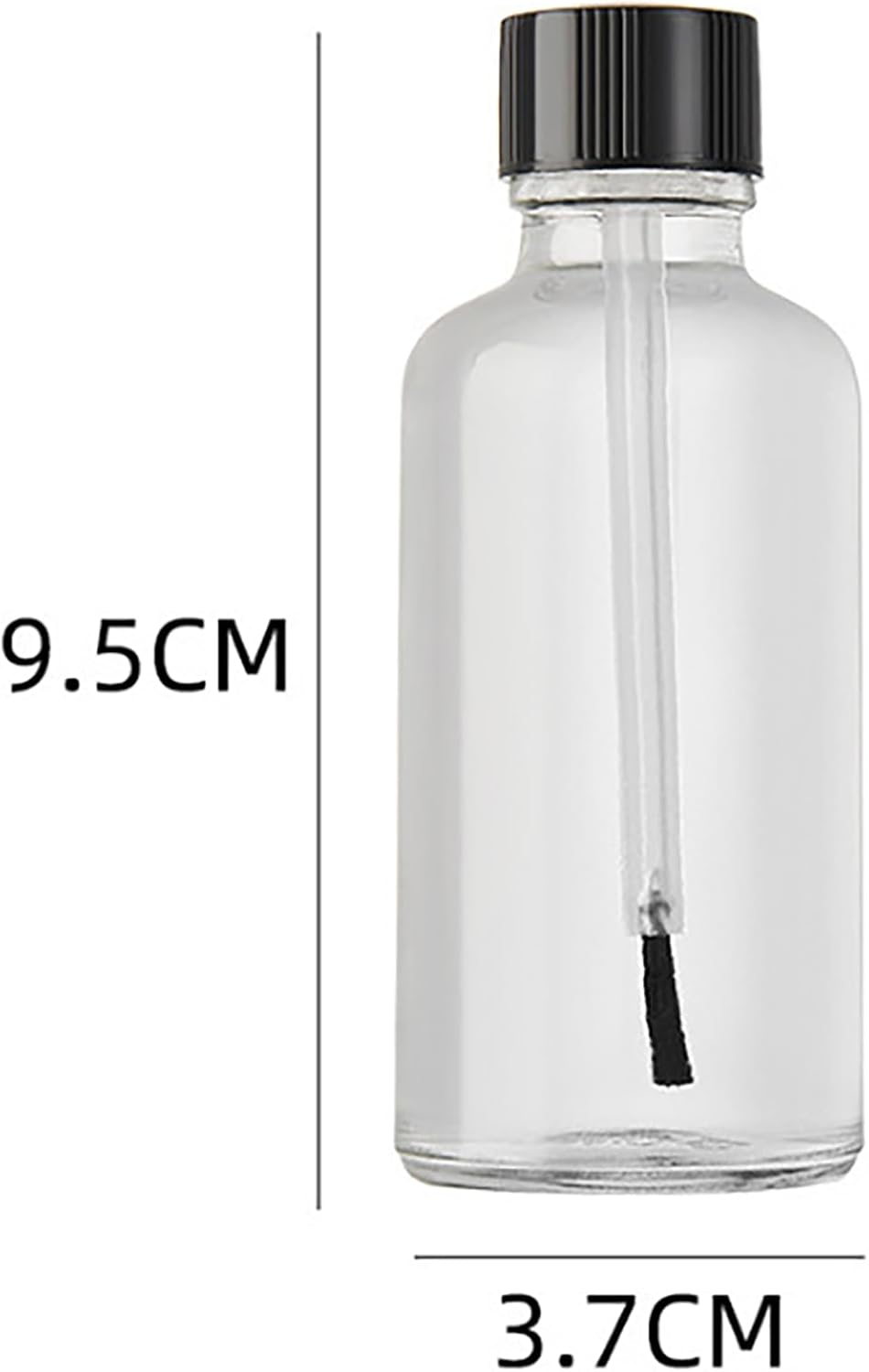 2 Pcs 50Ml Empty Nail Polish Bottles with Brush Cap Glass Nail Varnish Bottles Refillable Nail Polish Jar Containers for Nail Art image number 2