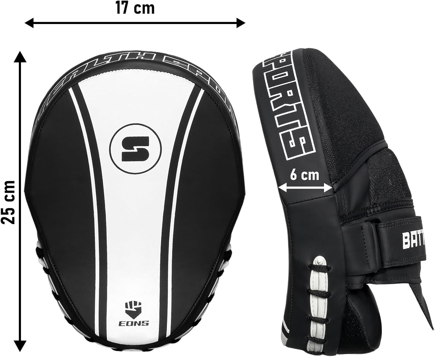 Stealth Sports Boxing Pads &ndash; Durable Curved Punching Pads &ndash; Ventilated Focus Mitts - Focus Pads for MMA Kickboxing Muay Thai Karate Sparring Martial Arts Hook and Jab Pads image number 3