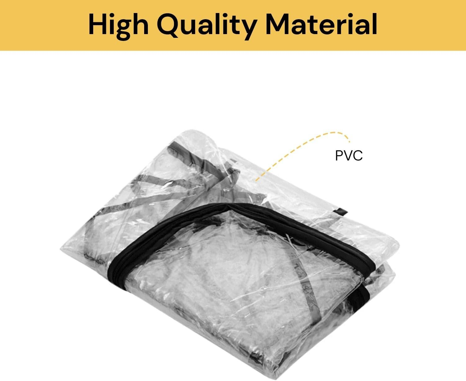 Universal Stroller Rain Cover for Pushchair, Pram Rain Cover with Convenient Window Opening & Transparent Enhanced Waterproof for Pram Snow Wind, Fits Most Prams Baby Bugg image number 4