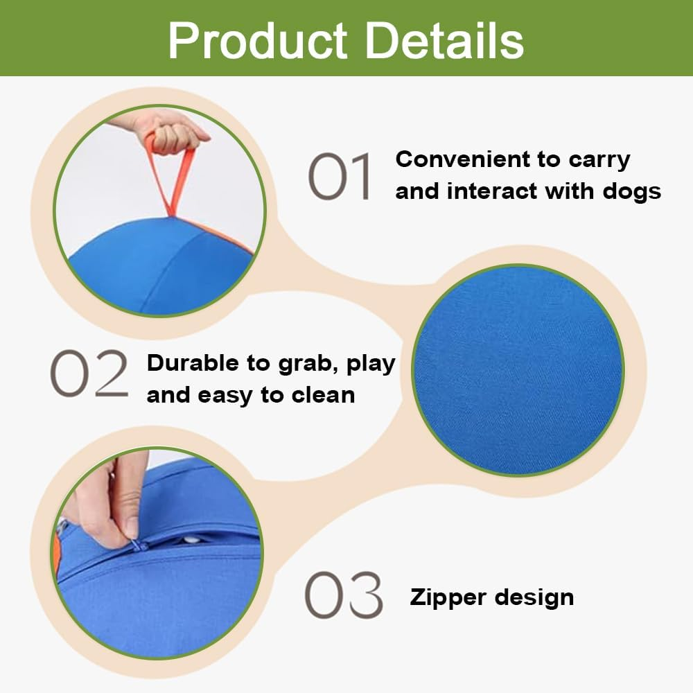 Herding Ball for Dogs,Dog Toys,Dog Inflatable Toy,Pet Training Ball,Zippered Herding Ball,Portable Herding Ball,For Small Medium Dog