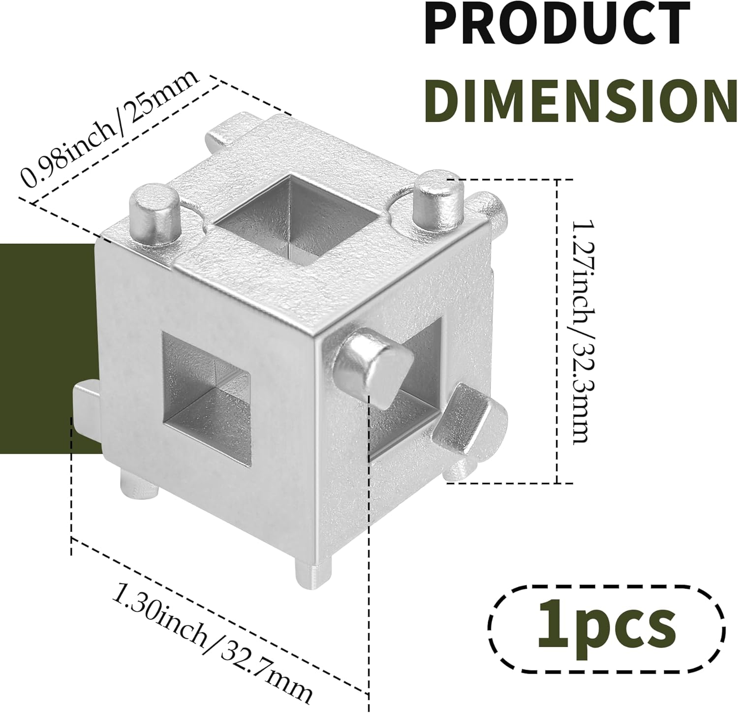 Cube Brake Caliper Compression Tool,Steel Brake Caliper Tool Car Rear Disc Brake Piston Tool,Specialized Car Accessories Brake Piston Tool Adaptor Fits 3/8" Square Driver image number 5