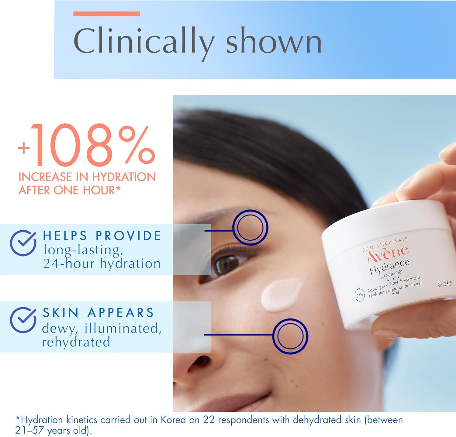 Avene Hydrance AQUA-GEL Hydrating Aqua Cream-In-Gel - for Dehydrated Sensitive Skin 50Ml image number 2