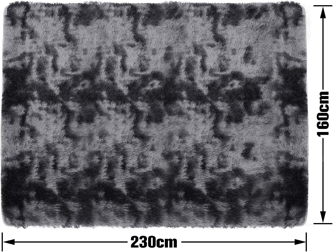 Large Fluffy Area Rugs, Soft Shaggy Rugs Carpets for Living Room Bedroom Dining, 160 X 230Cm Indoor Modern Non Slip Chair Mat Home Decor Carpet Floor Mat, Dark Grey image number 4