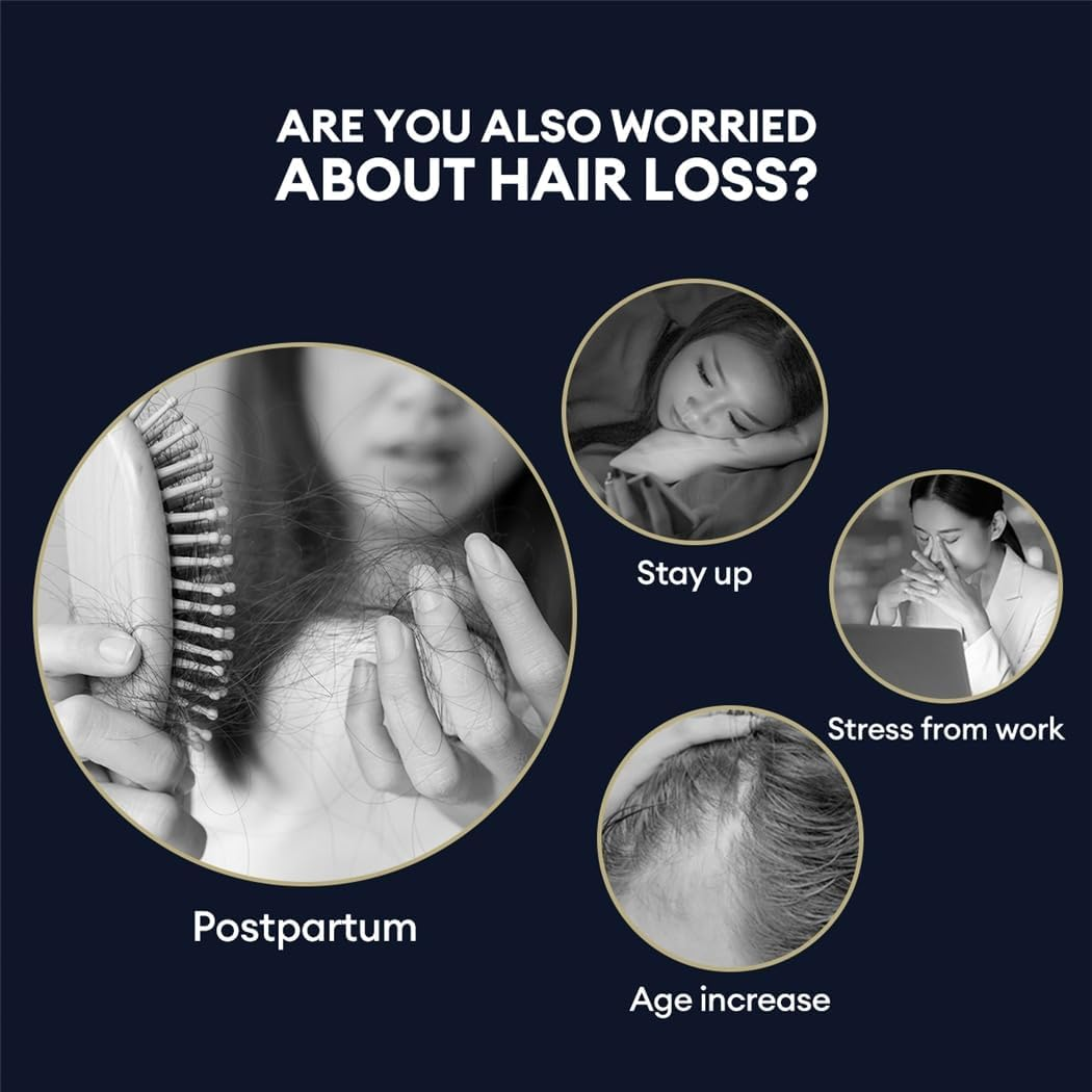 EMS Electric Massage Comb Vibration LED Blue Red Light Therapy Hair Massage Scalp Brush for Hair Growth anti Hair Loss image number 2