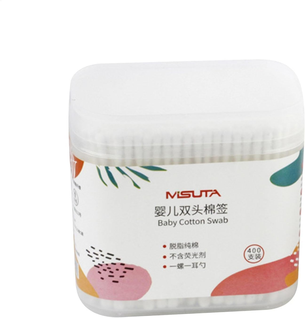 Baby Safety Cotton Swabs - Double Tipped Ear Swabs with Storage Box - Portable Beauty Tool for Ear Nose Clean, Wood Sticks image number 6