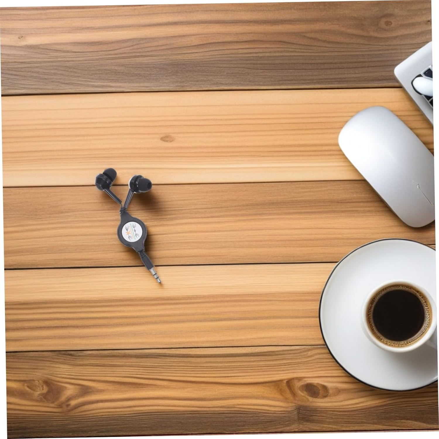 Gatuida 2Pcs Retractable Earbuds Wired In-Ear Headphones Lightweight Stable Fit Noise-Isolating Earphones for Mobile Laptop Gaming Compact Tangle image number 3