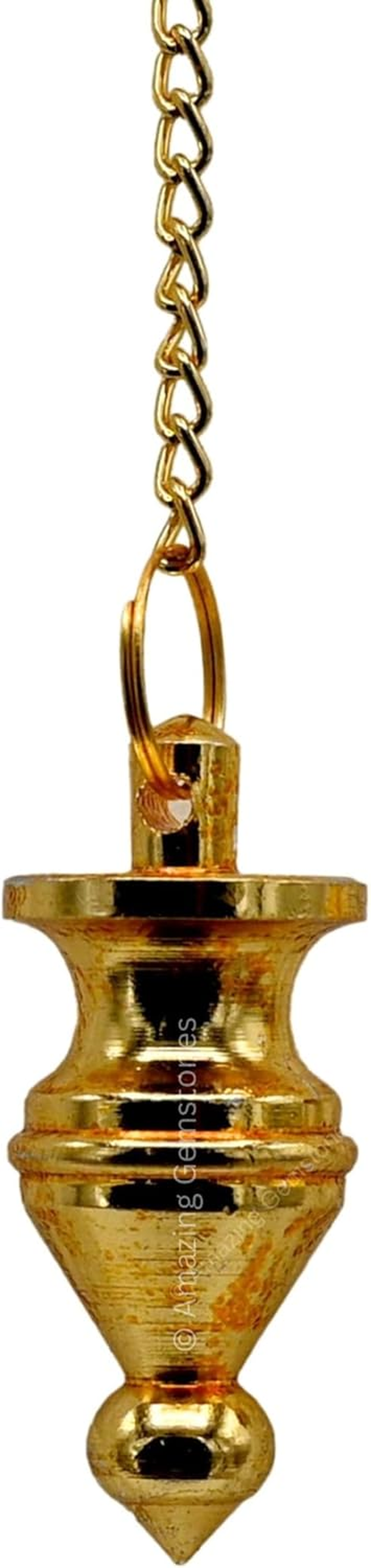 Double ISIS - Openable Gold Metaphysical Metal Dowsing Pendulums for Divination, Meditation and Reiki Healing MP21