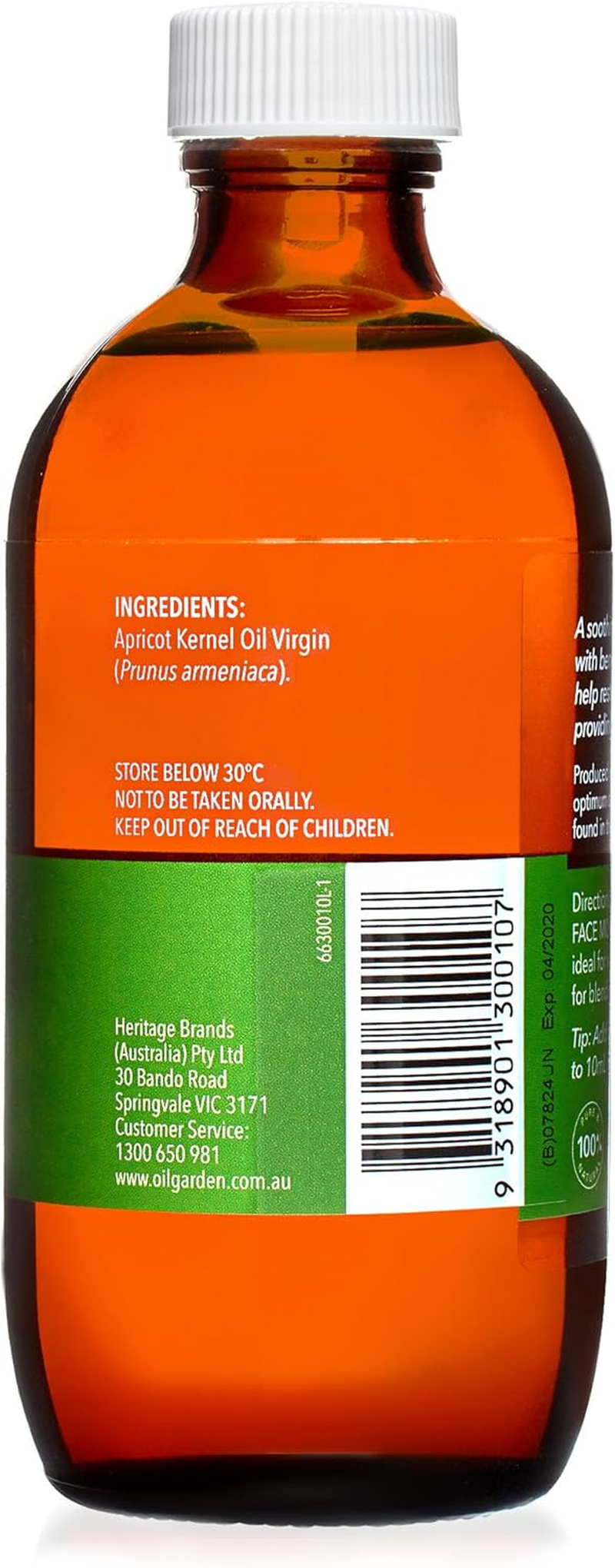 Oil Garden Apricot Kernel Skin Oil 100% Nourishing Pure Essential Therapeutic Aromatherapy 200Ml image number 1