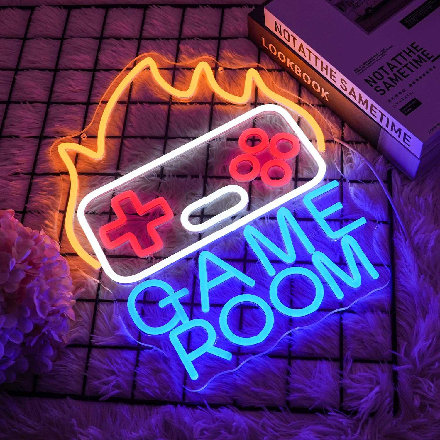 LMSIGNLY Game Room Neon Sign for Wall Decor Gamer Neon Light Flame Neon Light Sign Gaming LED Sign Blue Letter Neon Signs for Bedroom Teen Boys Bedroom Home Game Zone Competition Decor image number 6