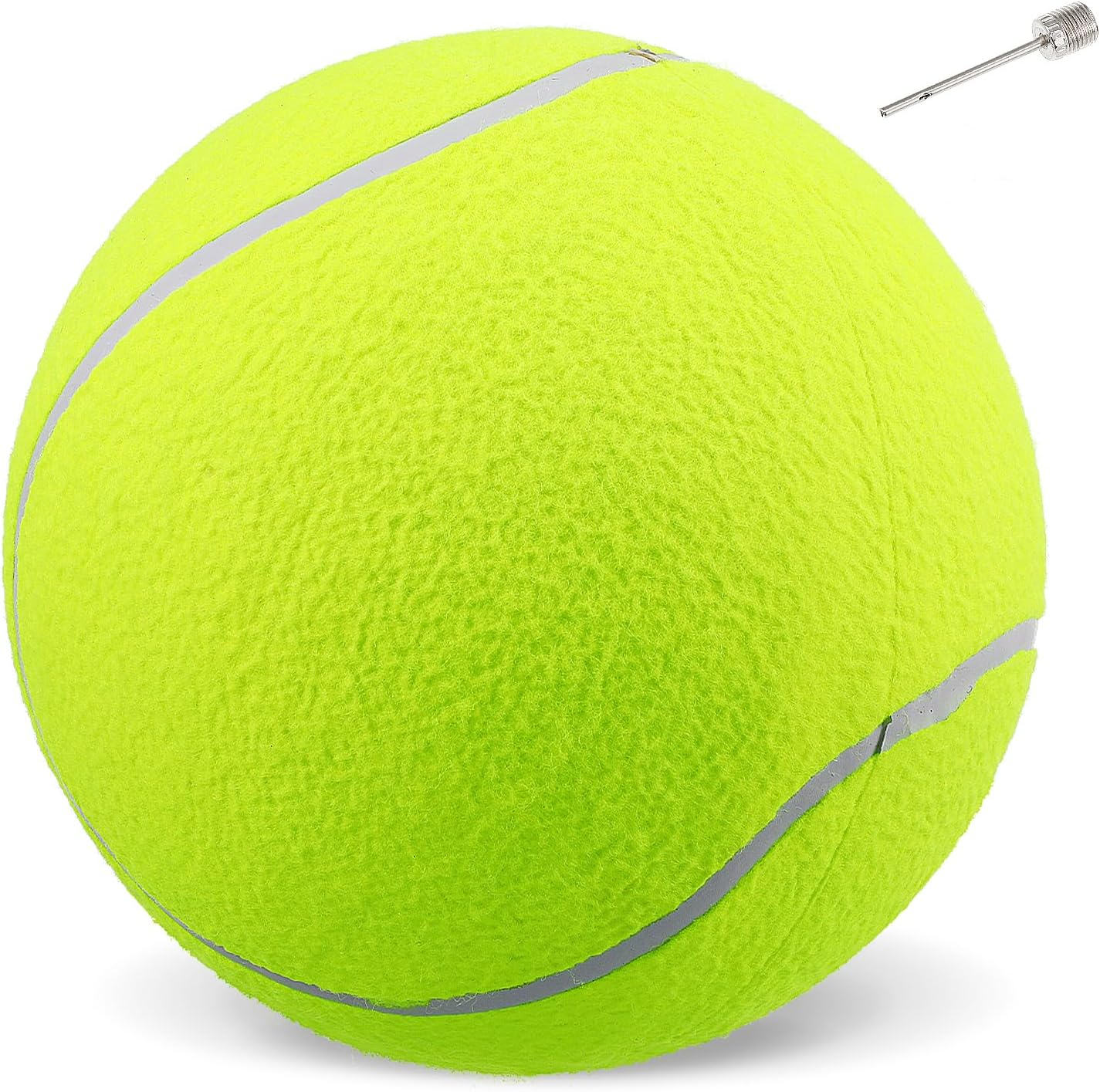 GANAZONO 2Pcs Tennis Large Toys for Dogs Oversized Tennis Balls for Exercise Training Interactive Play for Large Breeds