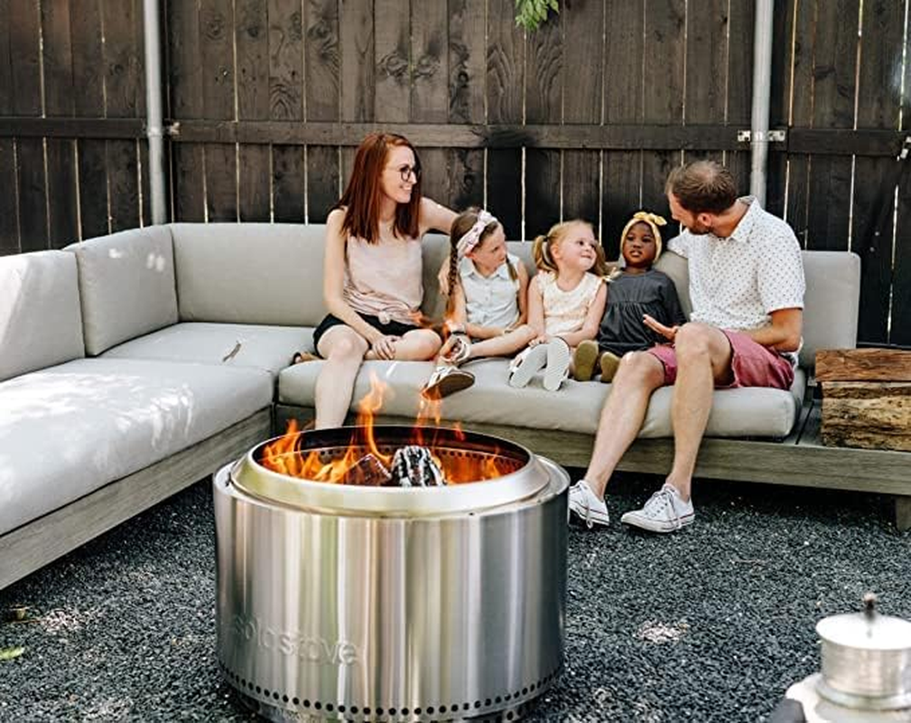 Solo Stove Yukon 2.0, Smokeless Fire Pit | Portable Wood Burning Fireplace with Removable Ash Pan, Large Outdoor Firepit - Stainless Steel, H: 43 Cm X Dia: 68.5 Cm, 18.3 Kg image number 2