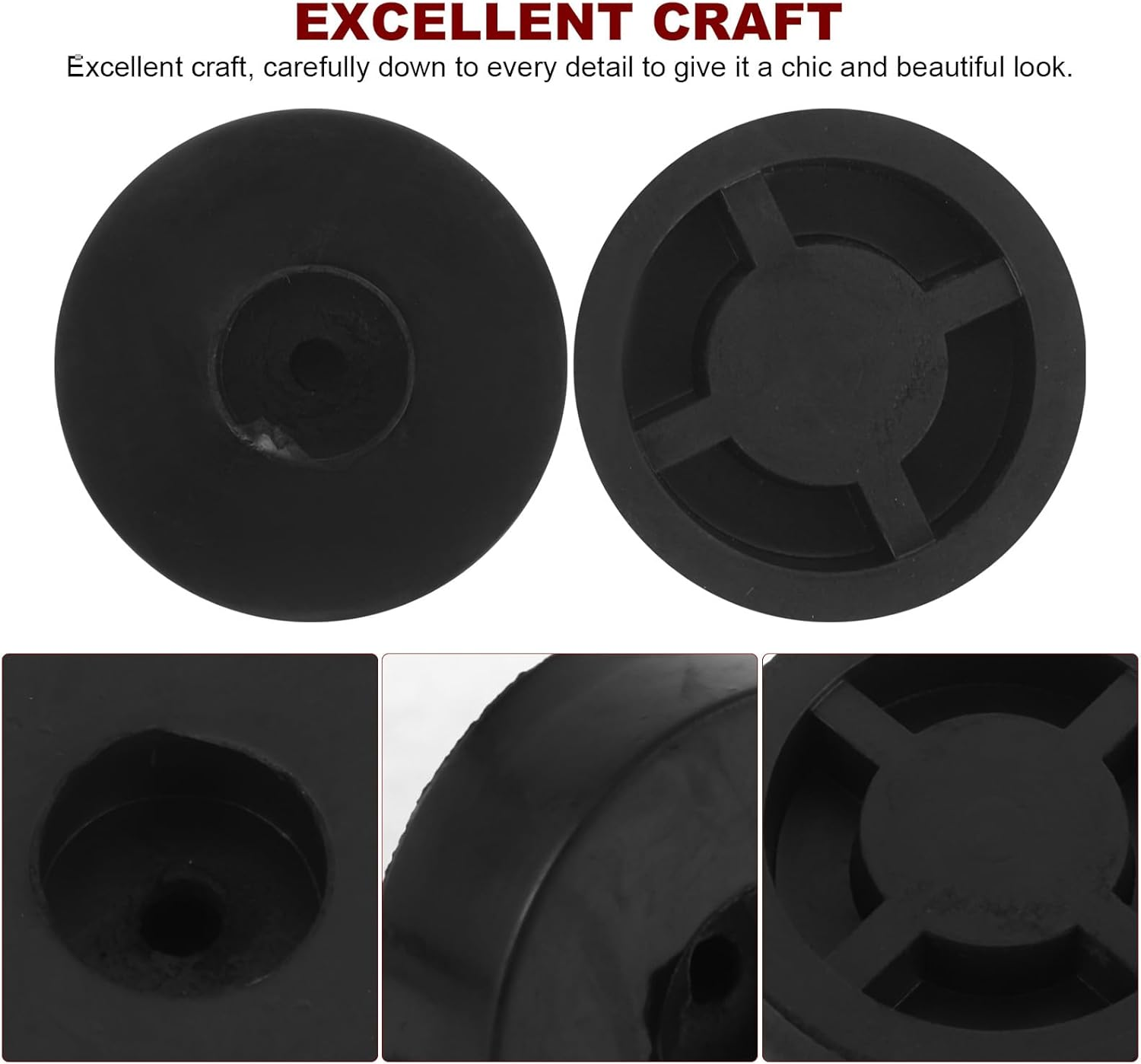 Jojofuny 4Pcs Rubber Speaker Isolation Pads 45X15Mm Sound Vibration Absorber Feet for Home Audio Turntable Stand and Amplifier Floor Protector image number 2