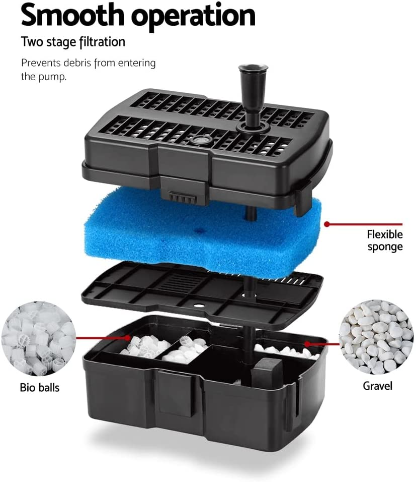 Gardeon Solar Water Fountain, 5Ft Bird Bath Feature Pond Pump Outdoor Features Fountains Garden Pool Patio Decoration, Powered DC Brushless Submersible 2 Stage Filtration System Black image number 3
