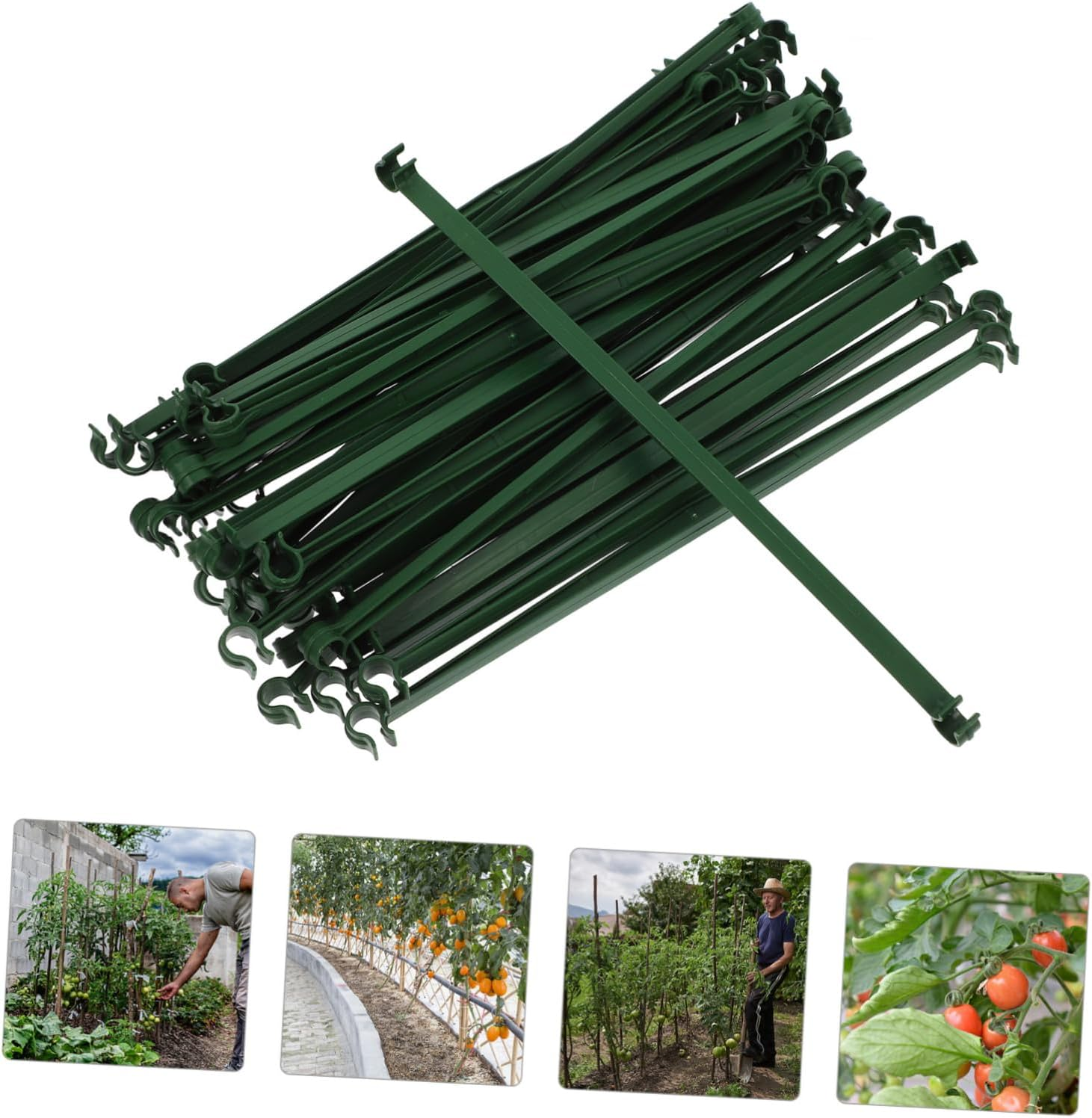 BCOATH 36Pcs Stake Arms Cages for Gardening Deformable Plant Supports Plastic Connector Rod Plant Stake Rod for Trellis Climbing Rack for Garden image number 3
