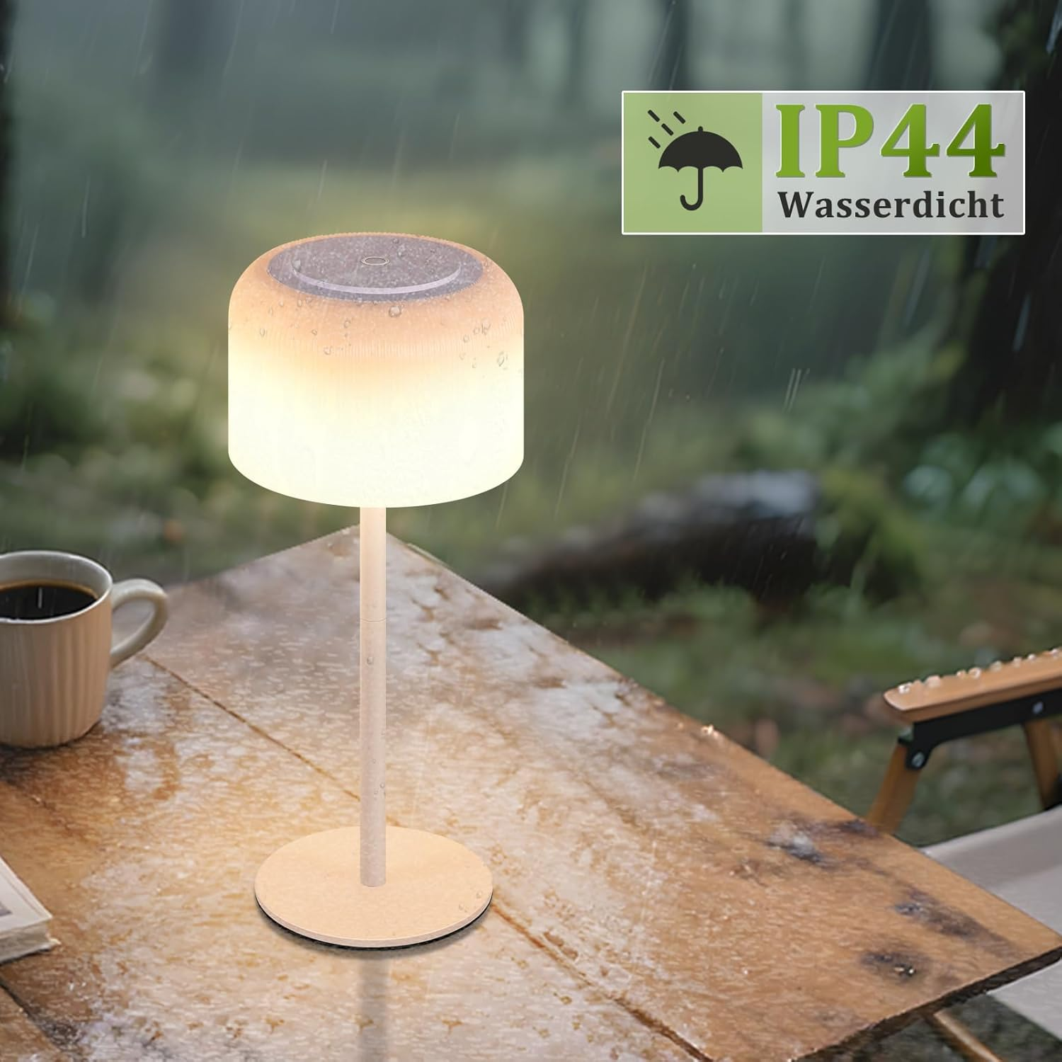 Homefire LED Table Lamp Wireless Battery Table Lamp Dimmable 3000K-6500K with USB-C Rechargeable Height Adjustable Waterproof Table Lamp for Indoor Outdoor Dining Room Bedroom image number 5