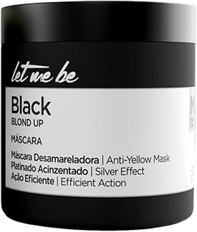 Let Me Be Black Mask Blond up Silver Effect 500G (17.6 Oz) &ndash; Toning Mask for Blonde, Silver & Gray Hair &ndash; Neutralizes Yellow Tones, Enhances Cool Shades & Hydrates &ndash; for Bleached or Highlighted Hair image number 3