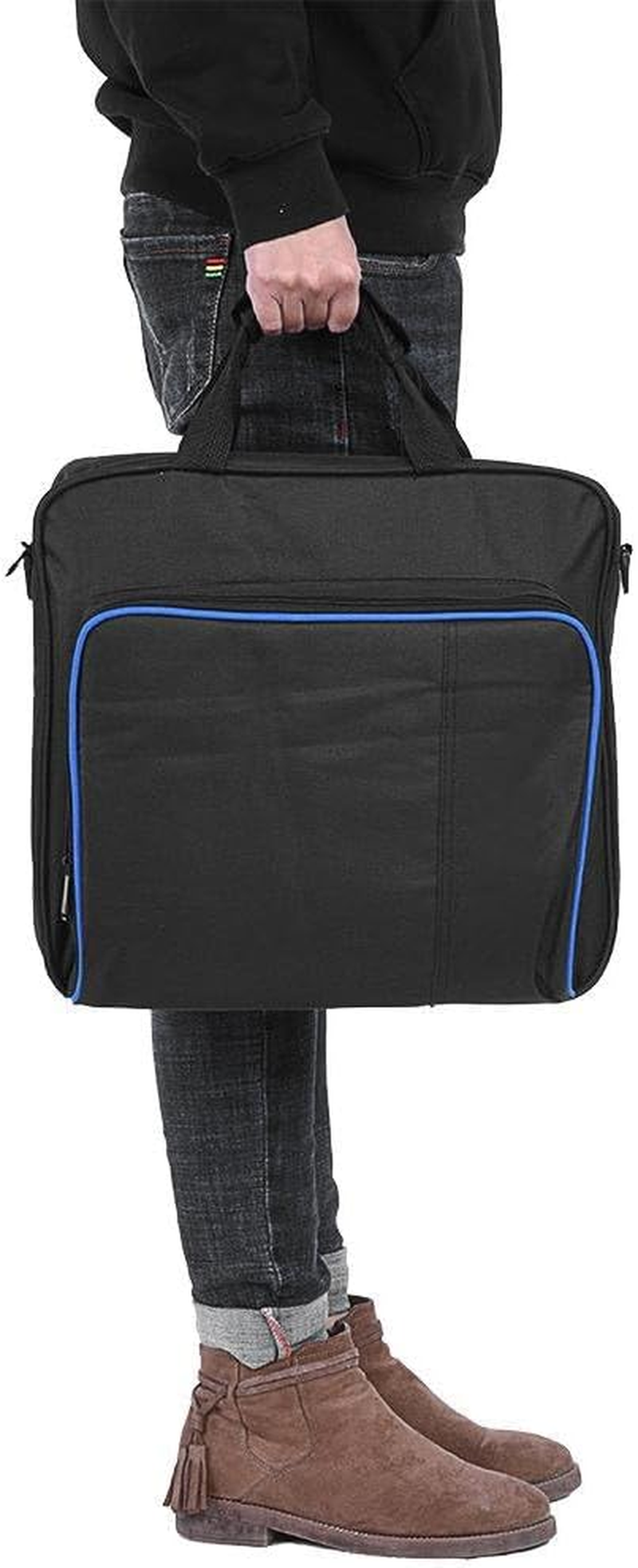 PS4 Case, Travel Case Playstation 4 Carrying Case, Waterproof Nylon Bag with Adjustable Strap, Protective Shoulder Bag for PS4, PS4 Pro, PS4 Slim image number 5