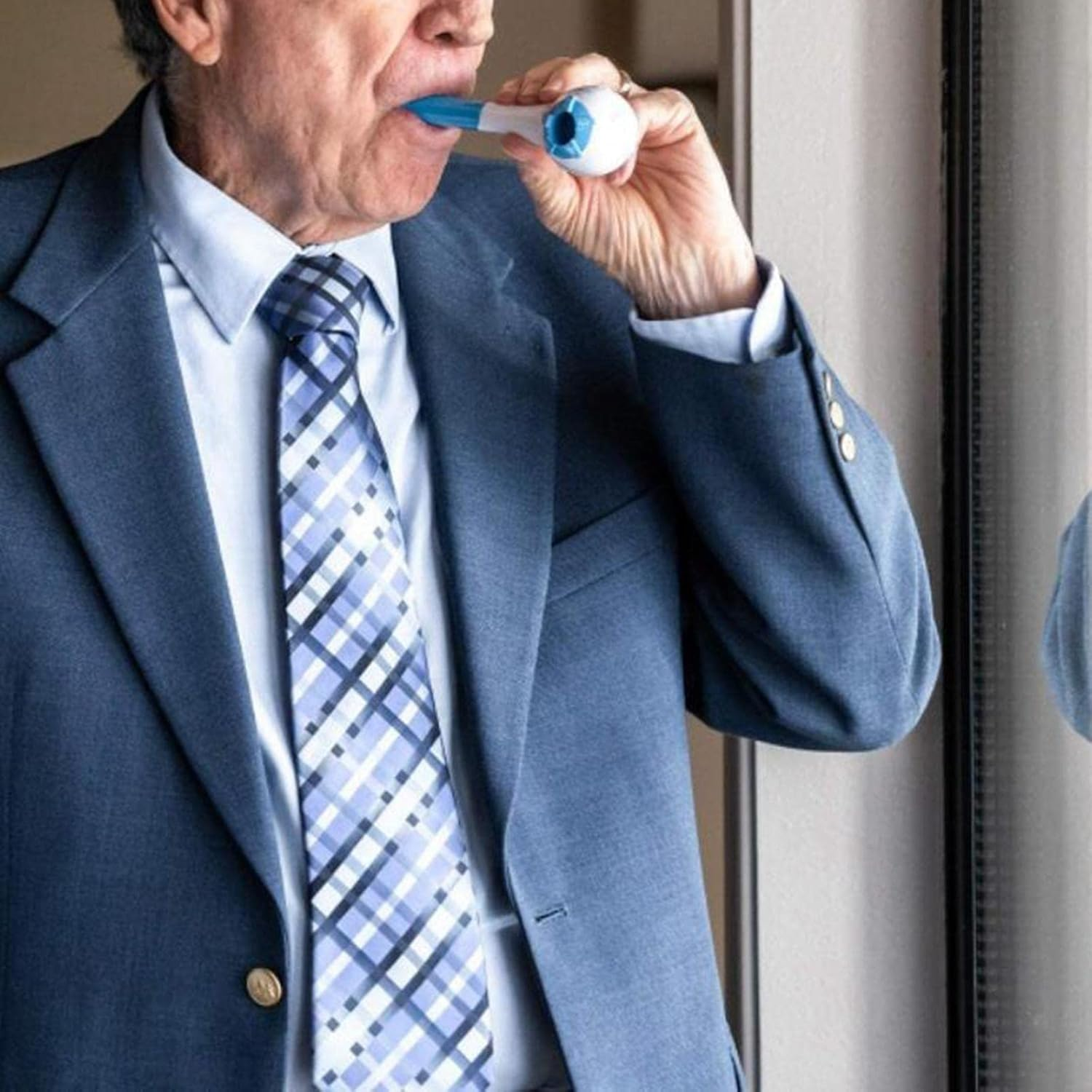 Lung Exercise Device Exerciser Natural Breathing Trainer Adjustable Red 13 X 5 X 5 Cm image number 1