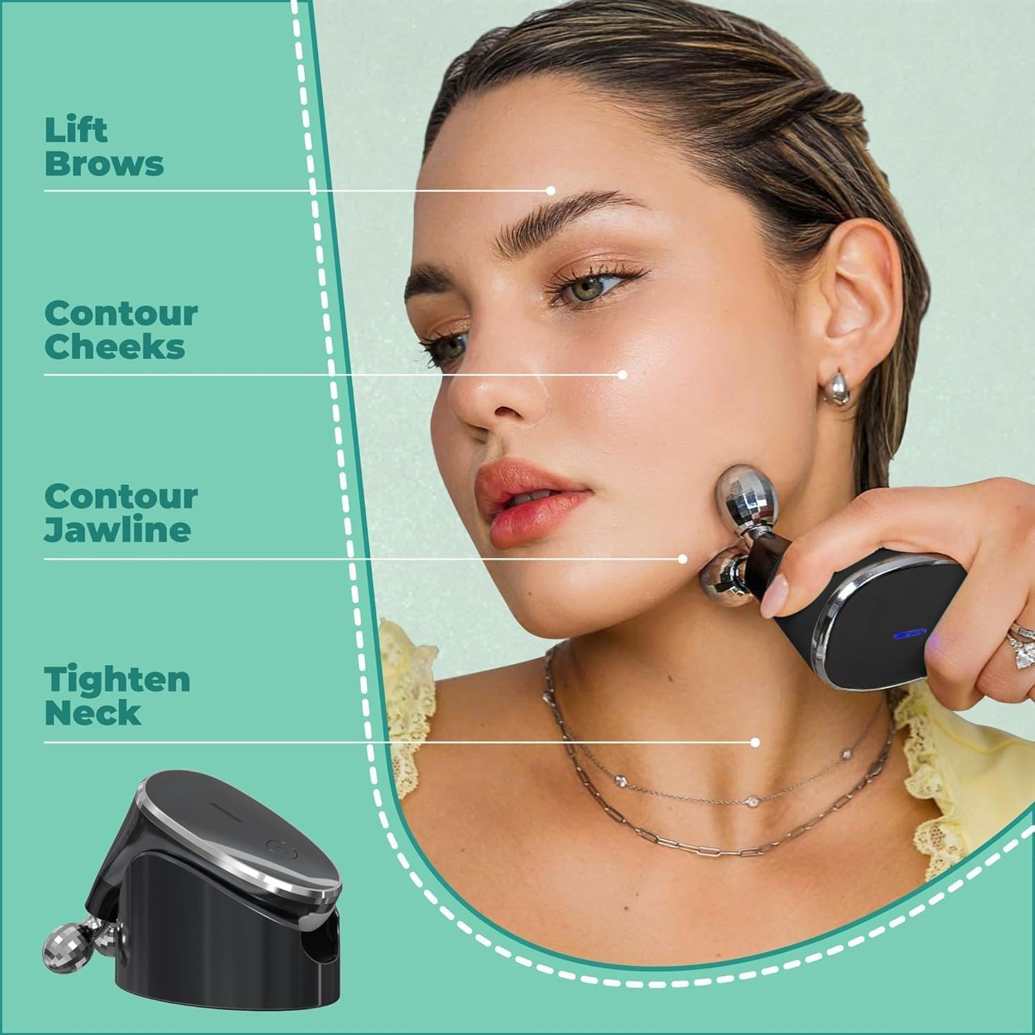 Microcurrent Facial Device- 6 in 1 Advanced Face Microcurrent Device- Microcurrent Facial Machine- Skin Care image number 6