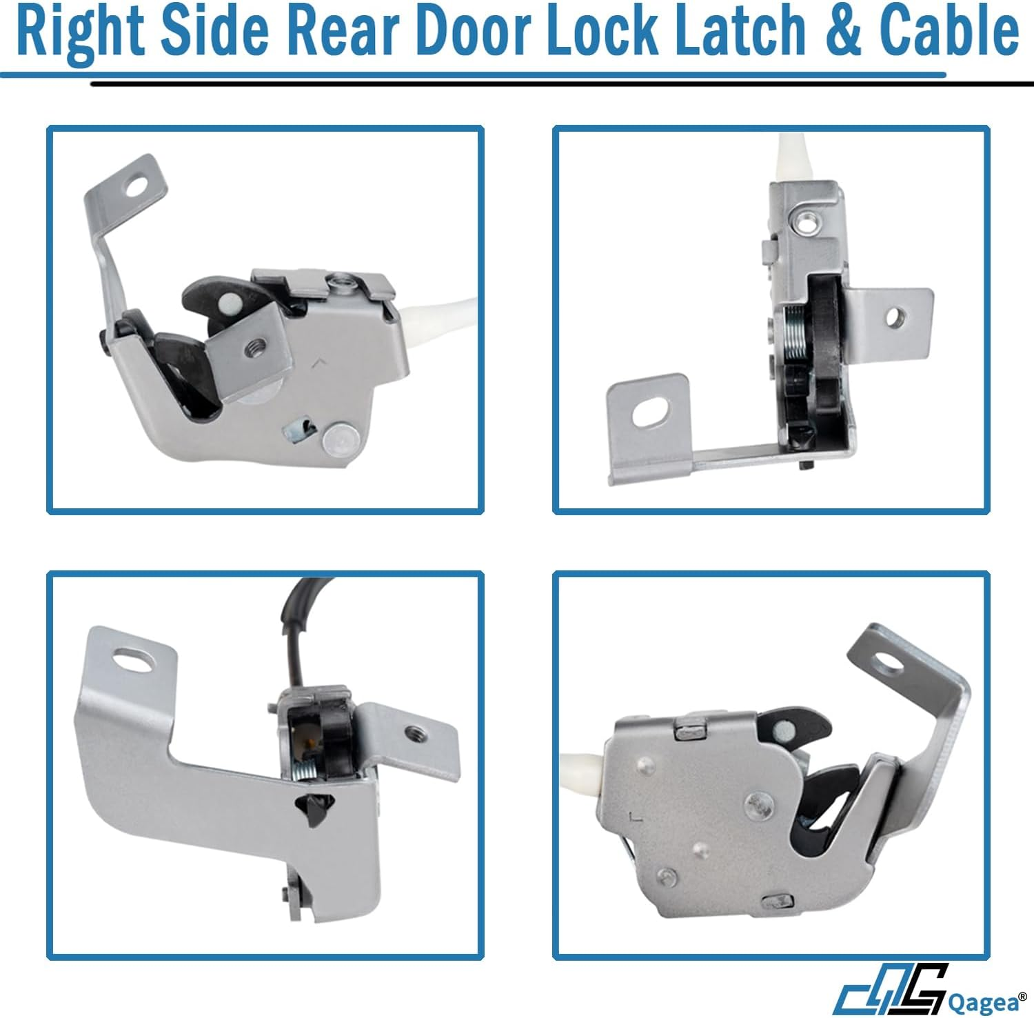 Rear Door Lock Latch & Cable - Right Passenger Side - Replacement for 1999-2007 Ford F250 F350 F450 F550 Super Duty, Upper and Lower Locking Latches Assembly Replaces# 6C3Z-28264A00-A 6C3Z28264A00A image number 4