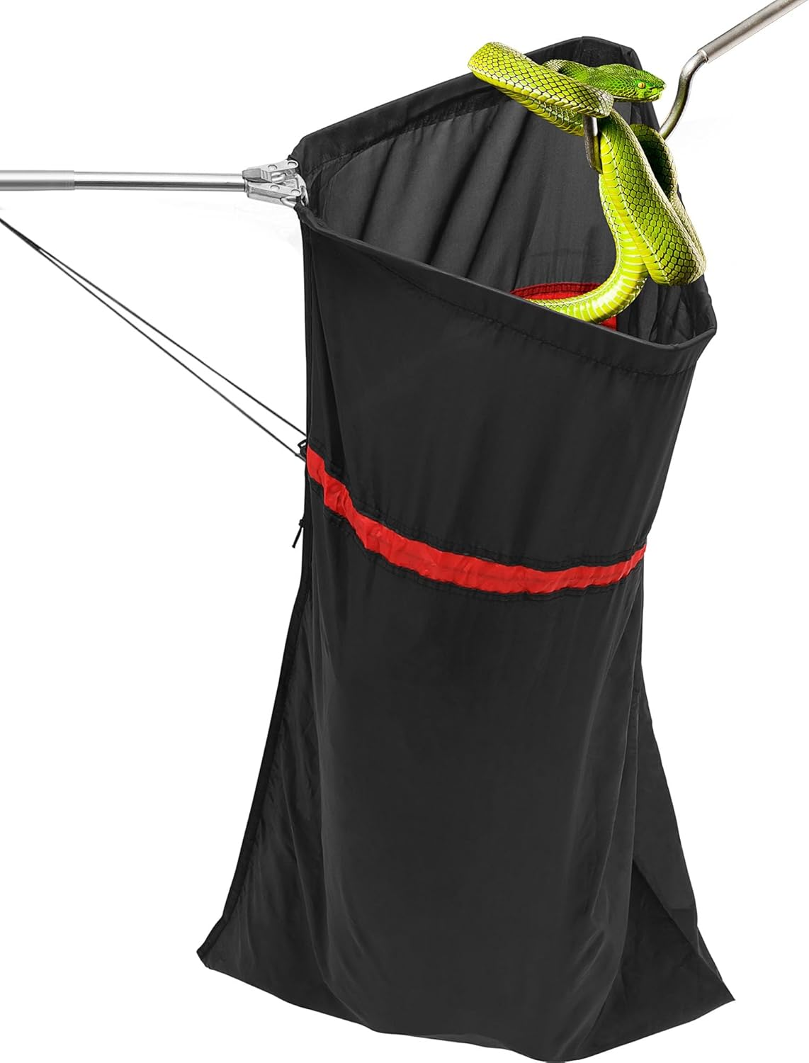 Trakem Snake Catcher Telescopic Pole Net Drawstring to Seal for Snake and Reptile Grabber, Non-Slip Rubber Handle, Extension Poles from 29 Inch to 66 Inch image number 1