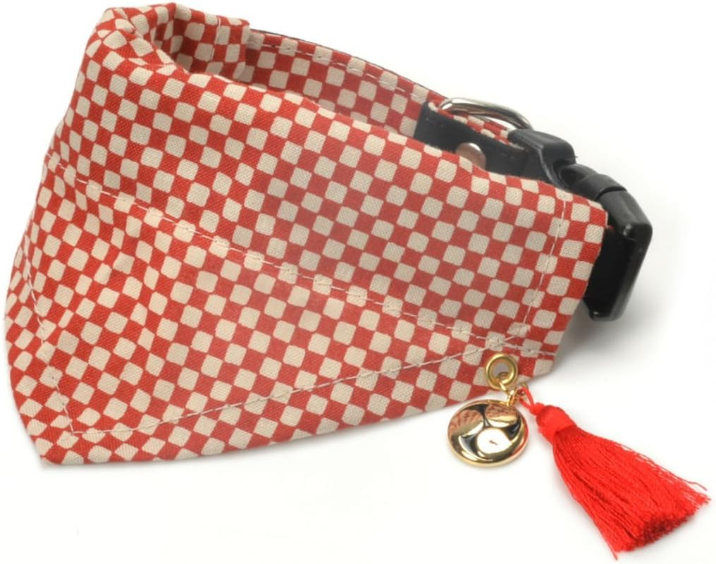 Dog Amo.K 940067-2 Bandana, Checkered M-RED