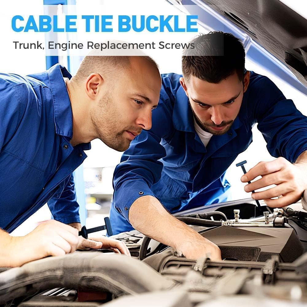 100Pcs Nylon Universal Cable Tie Buckle, 2025 New Multifunctional Cable Tie Buckle, Heavy Duty Self-Locking Nylon Zip Ties Holder, Multipurpose Plastic Cable Ties Tool for Car Daily Repair QFFAFAR image number 4