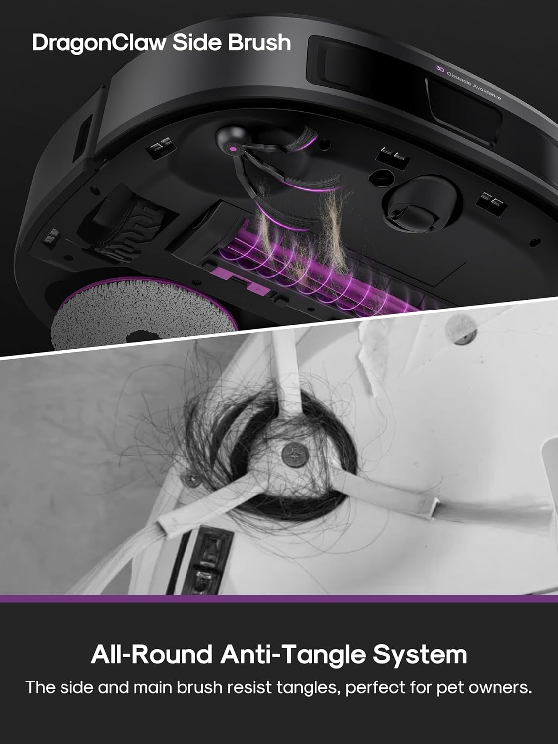 Eureka J15 Evo Ultra Robot Vacuum Cleaner and Mop, 22,000Pa Suction, Flex-Arm Mop Design for Edge Cleaning, Auto Mop Washing & Hot Air Drying, Anti-Tangle with Drangonclaw&trade; Side Brush