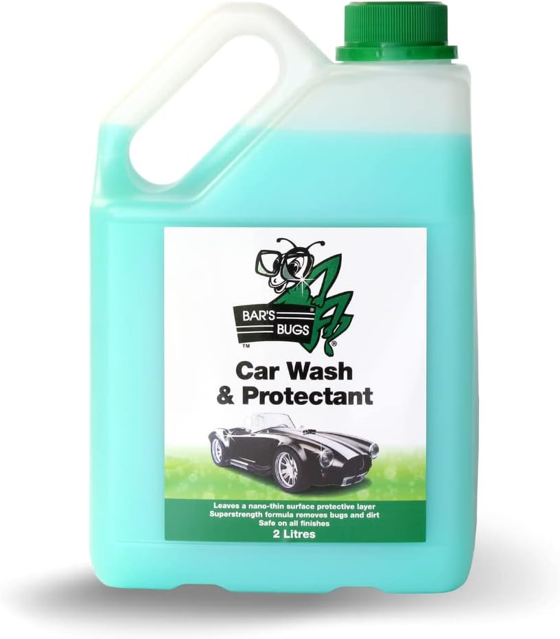 Bar'S Bugs Car Wash & Protectant 2L &ndash; Wax-Free, Ph Neutral Formula | Nano-Polymer Paint Protection | Streak-Free Finish