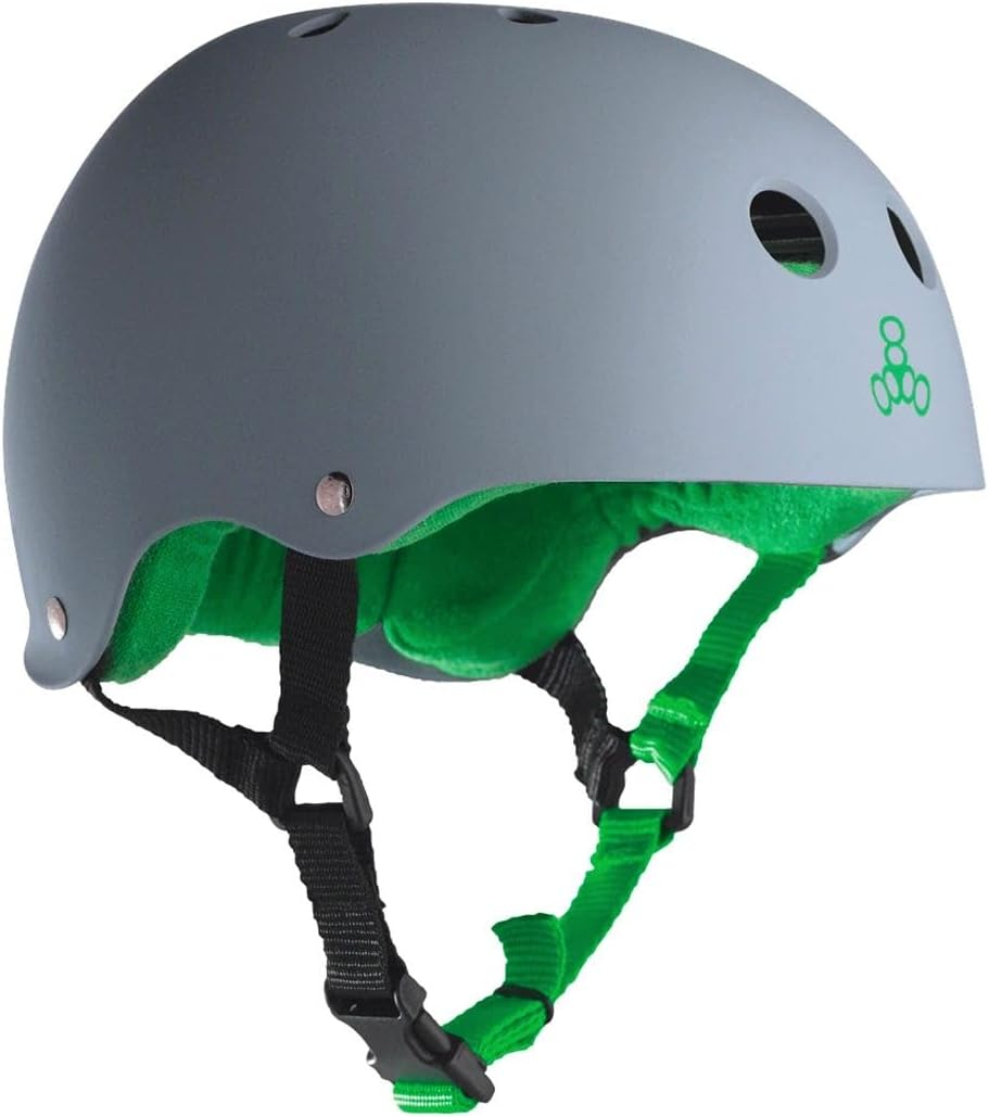 Triple Eight Helmet with Sweat Saver Liner, Baja Teal Rubber, Small