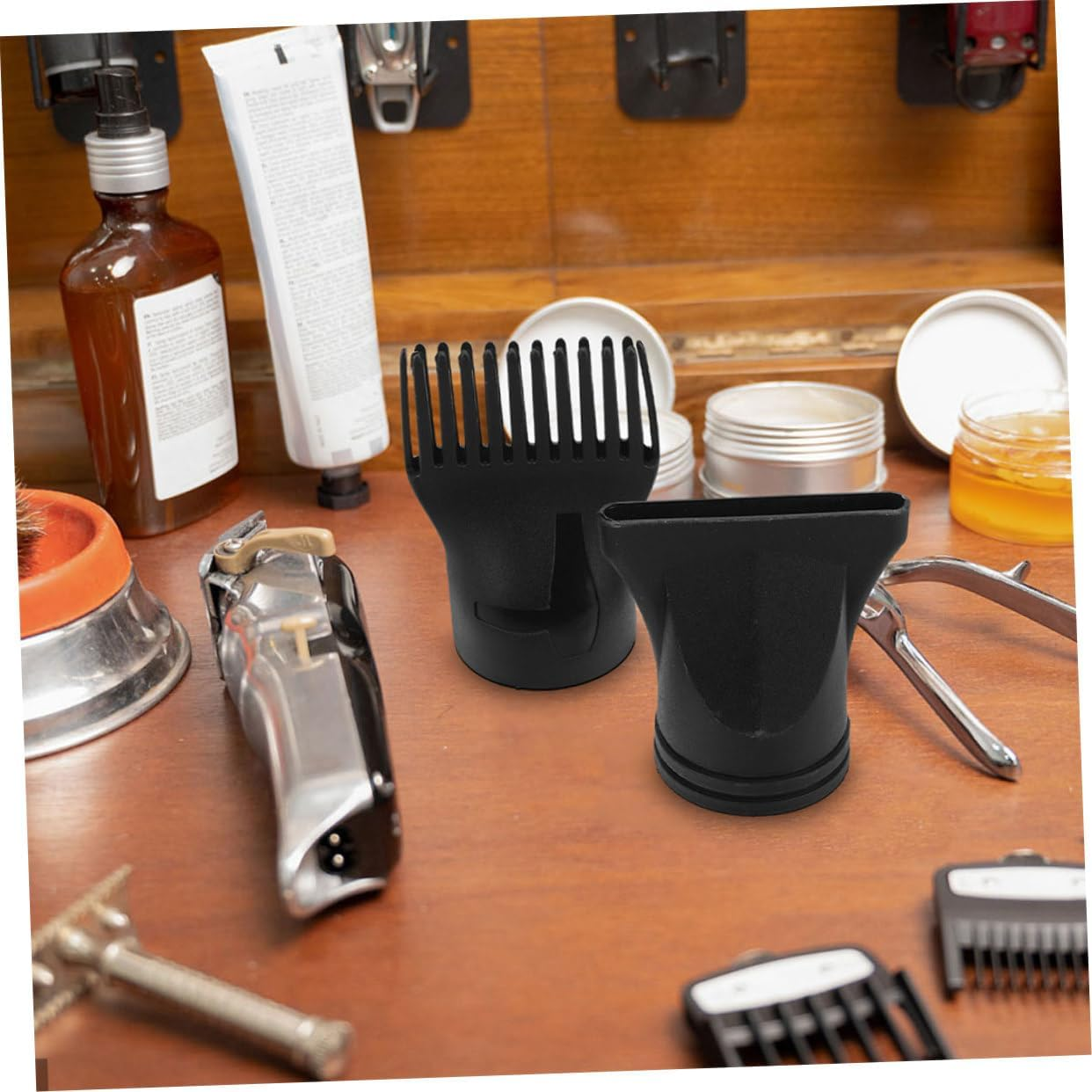 NIYANGLE 7Pcs Hair Dryer Nozzle with Duckbill Concentrator for Fast Efficient Drying Plastic Styling Attachments for Salon and Home Use image number 3