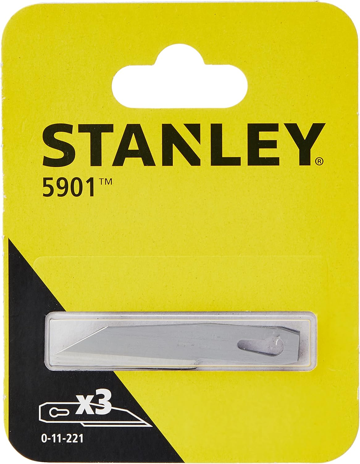 Stanley 5901B (3) Knife Blades Str'Ght 0 11 221 image number 3