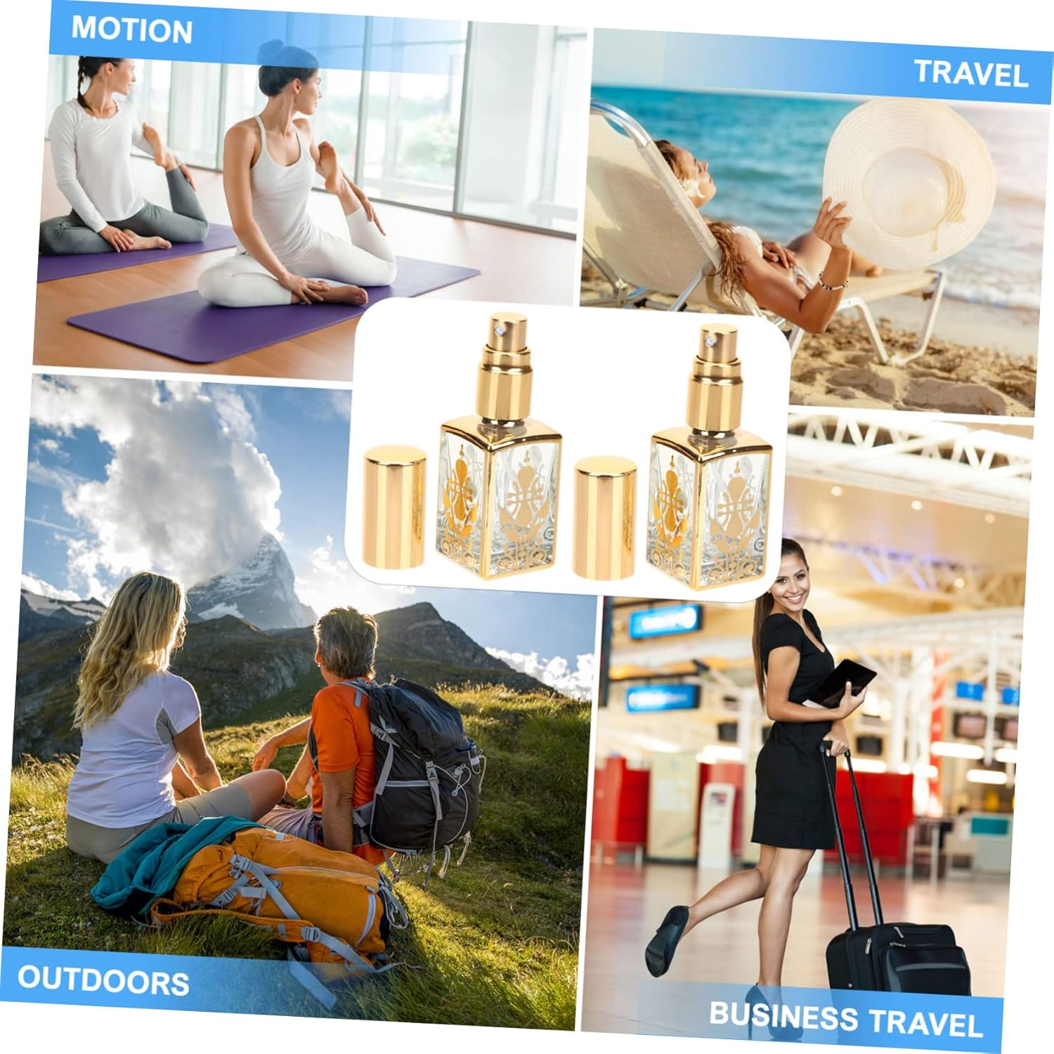 5Pcs Travel Perfume Bottles Refillable Bottles Spray Atomizer Essential Oil Holders for Storage image number 6