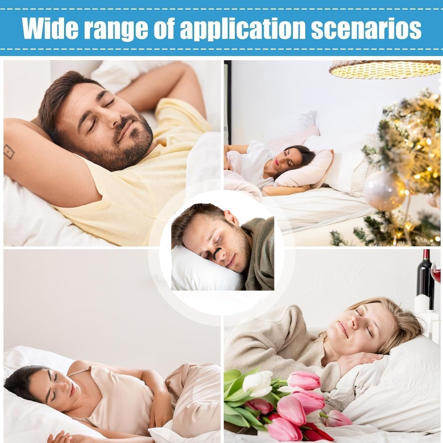 60-Day Count Skin Safe Anti-Snoring Devices, Anti-Snoring Sleep Nasal Strips Refill Pack, Nasal Strips for Home and Travel, Reduce Snoring, Enhanced Breathing, Improve Sleep Quality image number 2