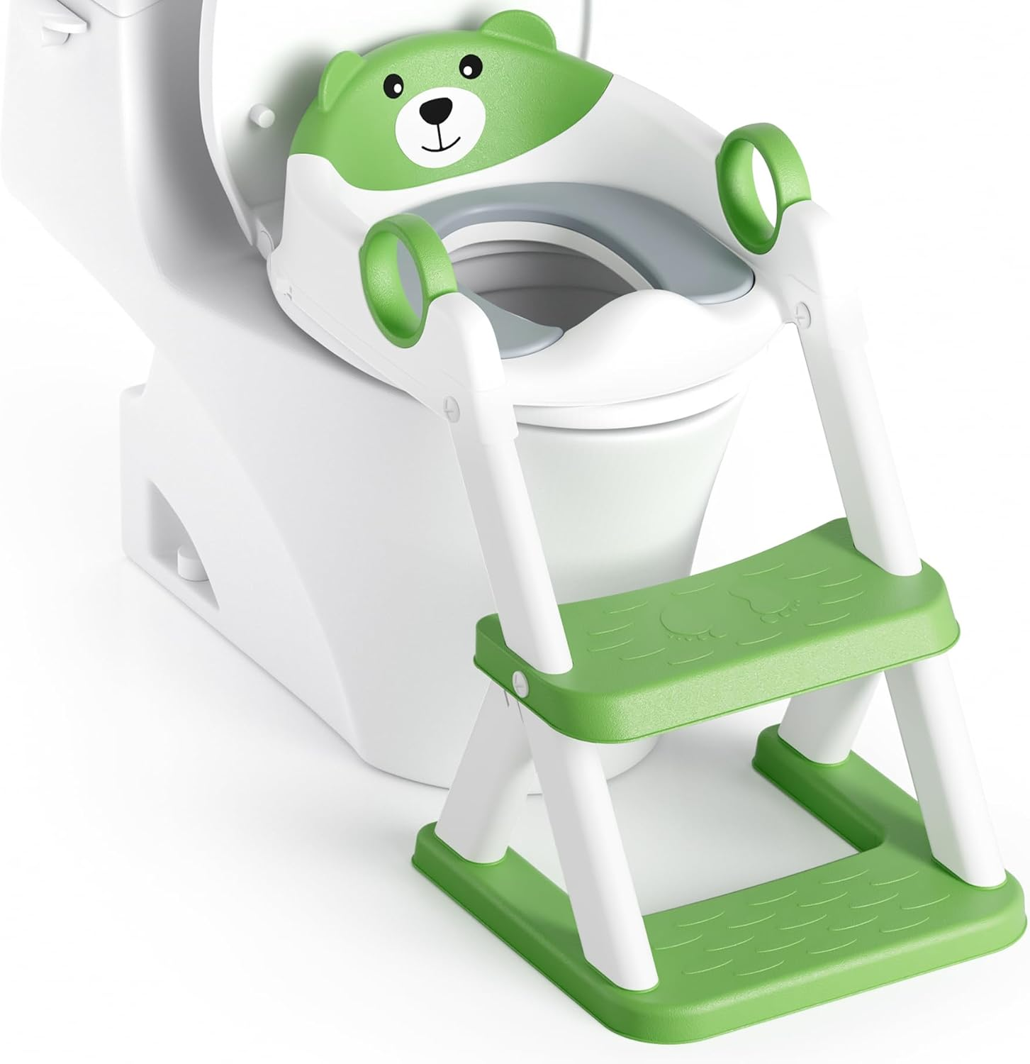 Potty Training Seat, Upgrade Toddler Toilet Seat for Kids Boys Girls, 2 in 1 Potty Training Toilet for Kids, Splash Guard Anti-Slip Pad Step Stool（Brown）, XTL-8868