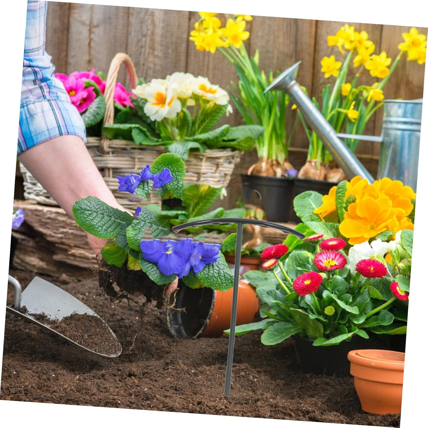 Parliky Flower Support Stakes Plastic Garden Stakes for Plants Support Clips Versatile Plant for Outdoor Indoor Gardening image number 2