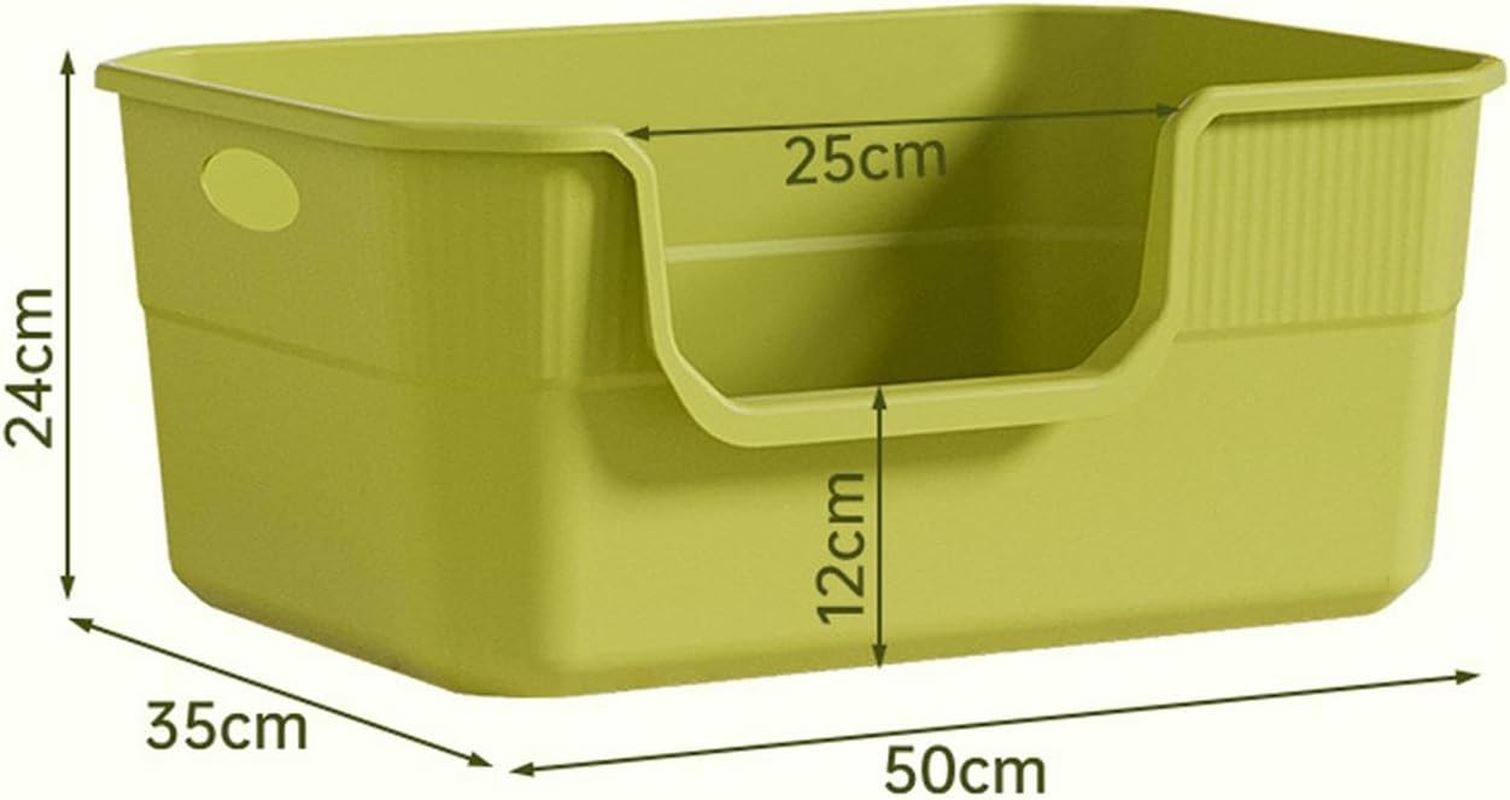 ＡＷＨＡＯ Open Top Pet Litter Box Extra Large for Small and Large Cats Sifting Litter Tray, Green image number 3