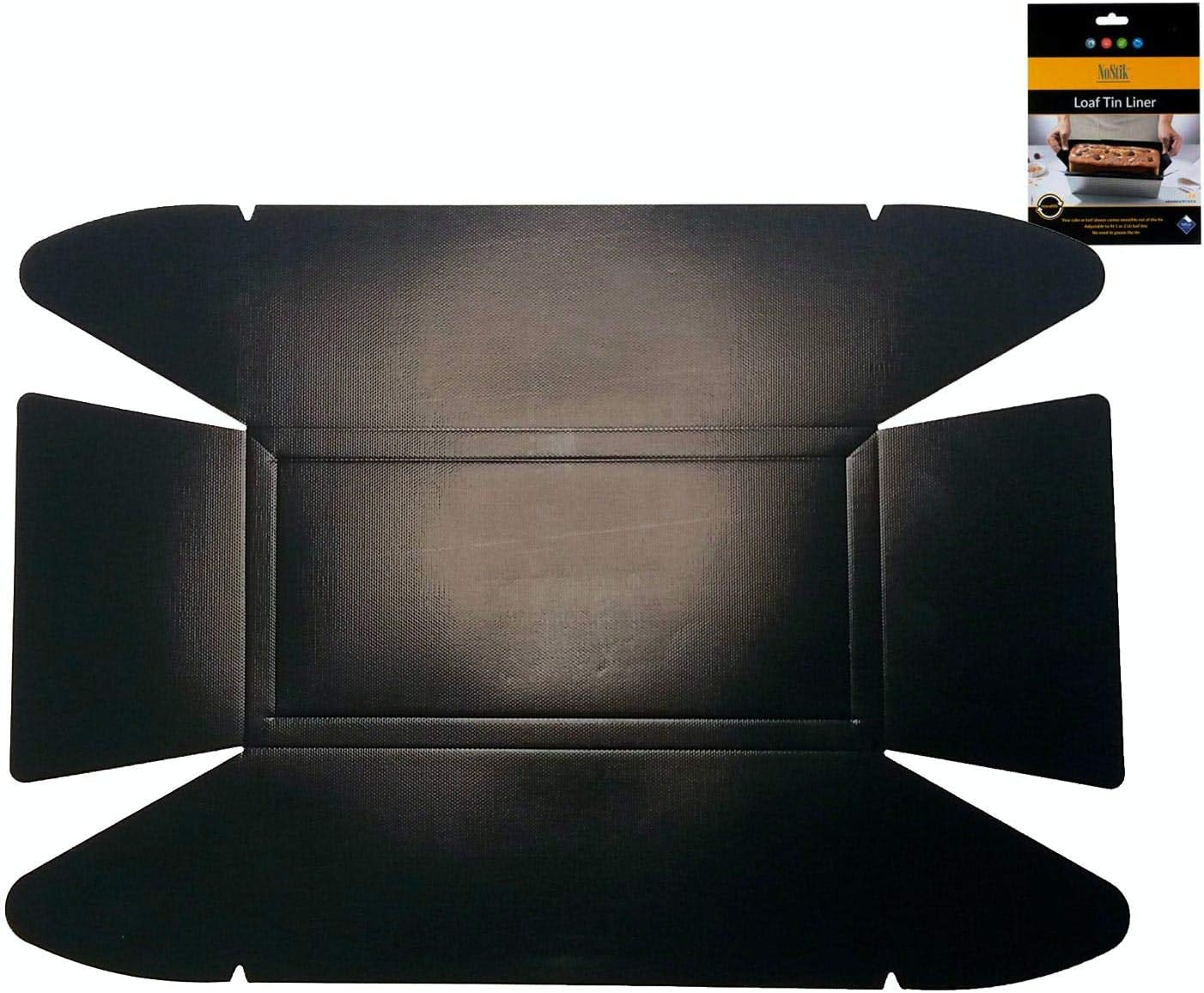 Nostik Reusable Adjustable Loaf Tin Liner Oven Baking Mat Pad Rectangle Black image number 1